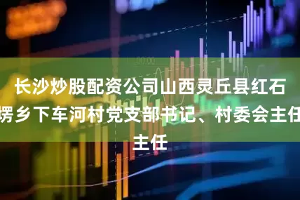 长沙炒股配资公司山西灵丘县红石塄乡下车河村党支部书记、村委会主任